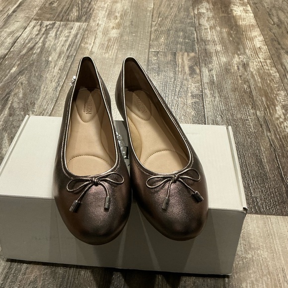 Ralph Lauren Metallic Brown Ballet Flats Size 6B - Picture 12 of 16